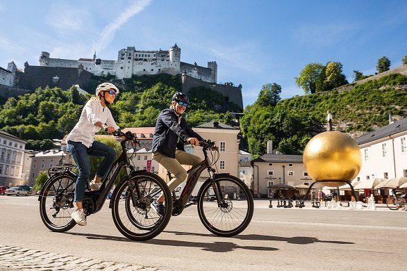 Salzburg met fietsers